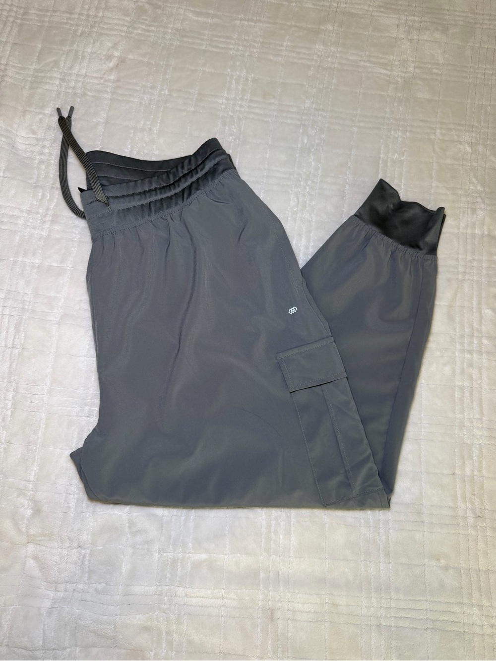 Men's Gray Cargo Jogger Sweatpants with Elastic waistband Size XL